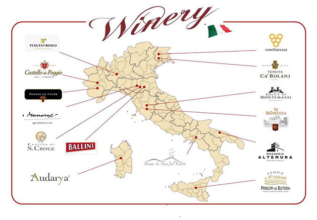 ～イタリア、北から南まで厳選されたワイン～